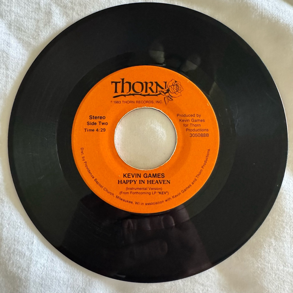 Kevin Games – Happy in Heaven (1983 Thorn Records) Rare Milwaukee Gospel Soul 45 - Picture 7 of 7